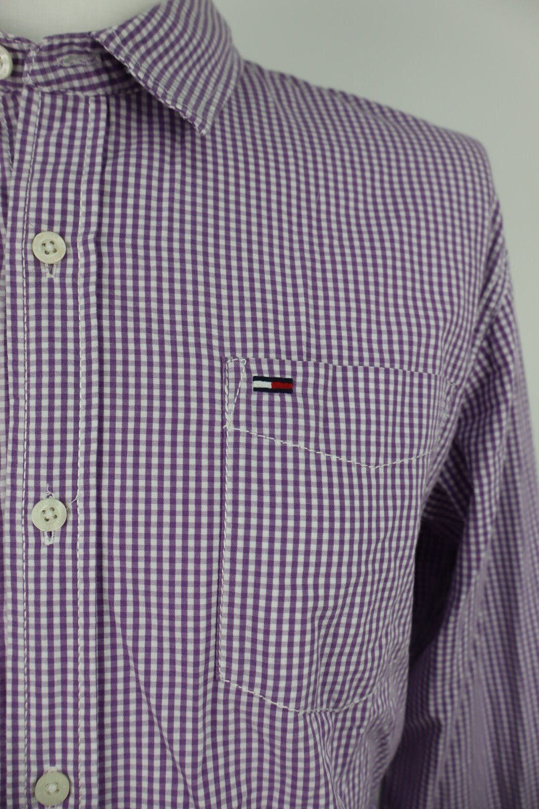 TOMMY HILFIGER DENIM CAMICIA UOMO TG. M MAN CASUAL SHIRT VINTAGE SHIRT COTONE