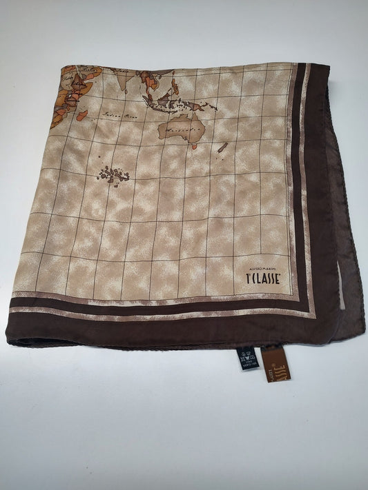 ALVIERO MARTINI 1 CLASSE FOULARD 100% SILK SETA SCARVES SCARF SQUARE MADE ITALY