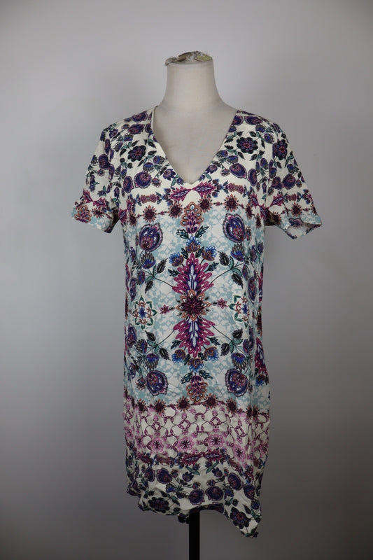 DESIGUAL  VESTITO ABITO DONNA 40 WOMAN CASUAL VINTAGE DRESS MANICA CORTA LOGO