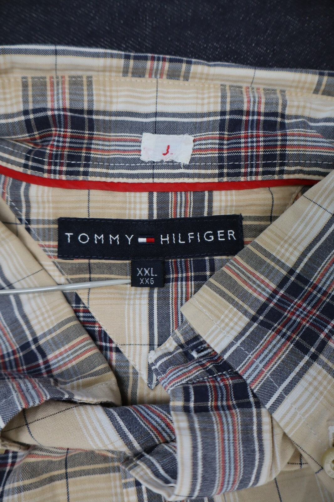 TOMMY HILFIGER CAMICIA A QUADRI UOMO TG XXL MAN CASUAL VINTAGE SHIRT COTONE