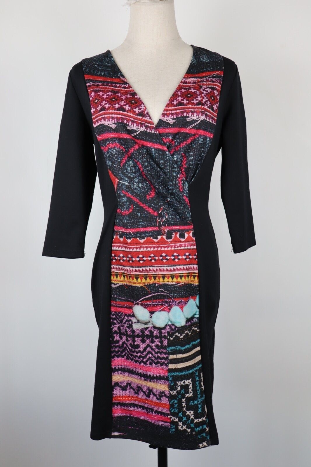 DESIGUAL VESTITO DONNA TG. M  WOMAN CASUAL VINTAGE DRESS ABITO