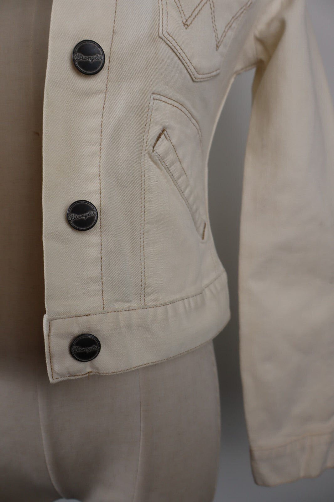 WRANGLER JEANS GIUBBINO DONNA XS WOMAN CASUAL JACKET COTONE COTTON DENIM VINTAGE