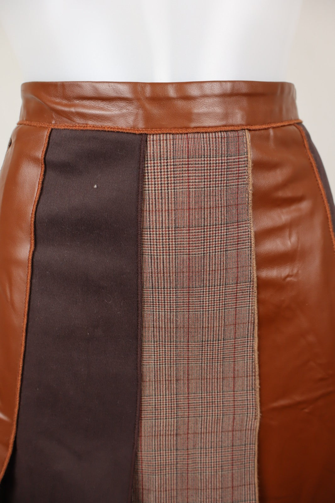 MARIELLA BURANI GONNA DONNA WOMAN SKIRT Tg. 46 CASUAL VINTAGE COTONE ECOPELLE