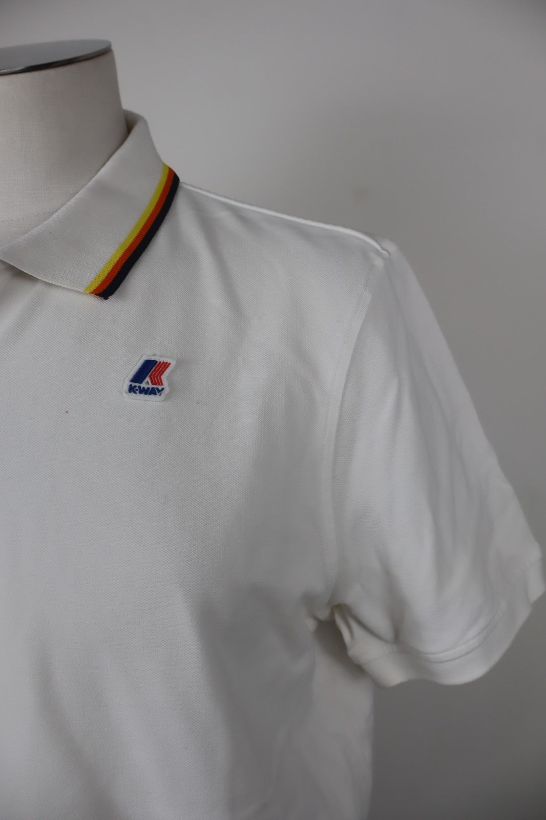 KWAY MAGLIA POLO UOMO COTONE TG XL MAN COTTON T-SHIRT CASUAL VINTAGE BIANCO