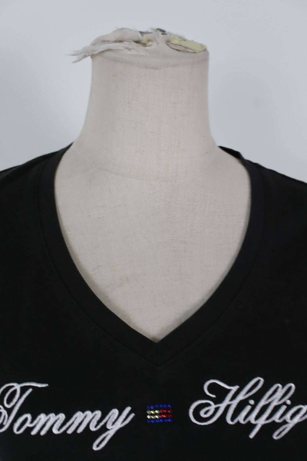 TOMMY HILFIGER MAGLIA DONNA TG. M WOMAN CASUAL VINTAGE T-SHIRT TOP COTONE