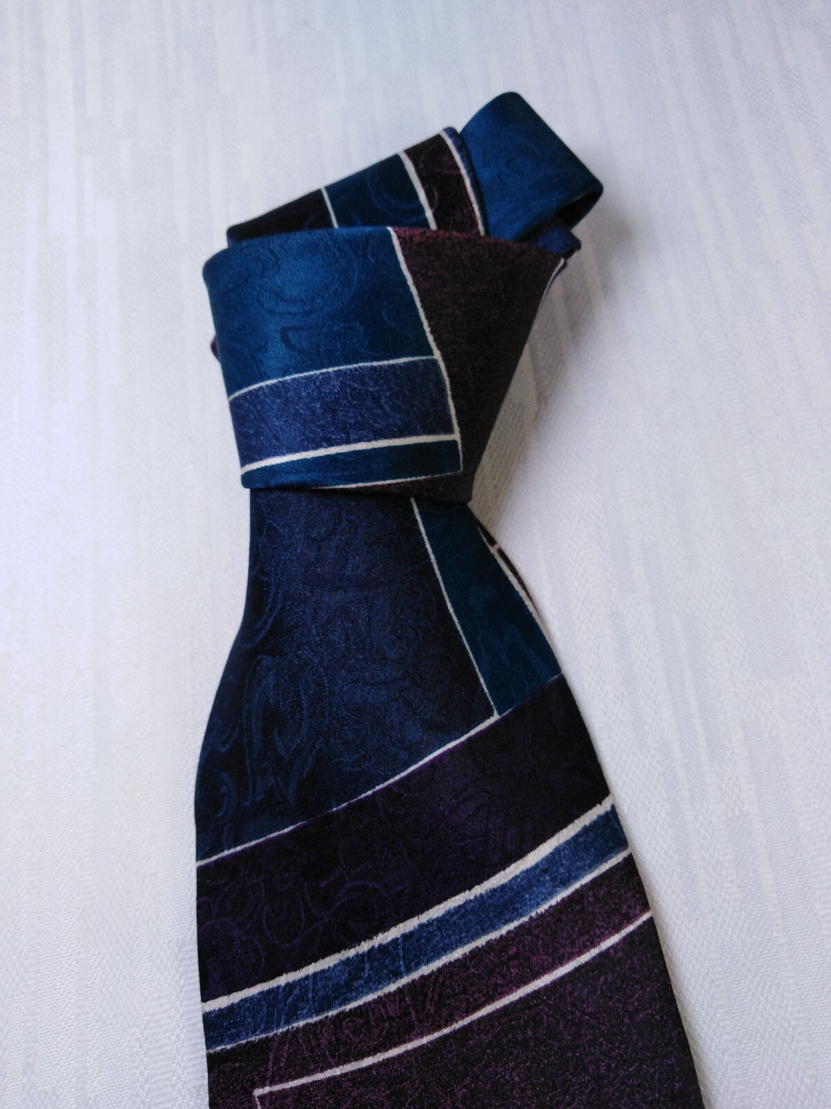 HUBERT MILANO 100% SETA SILK TIE CRAVATTA NECKTIE MADE ITALY VINTAGE CLASSIC