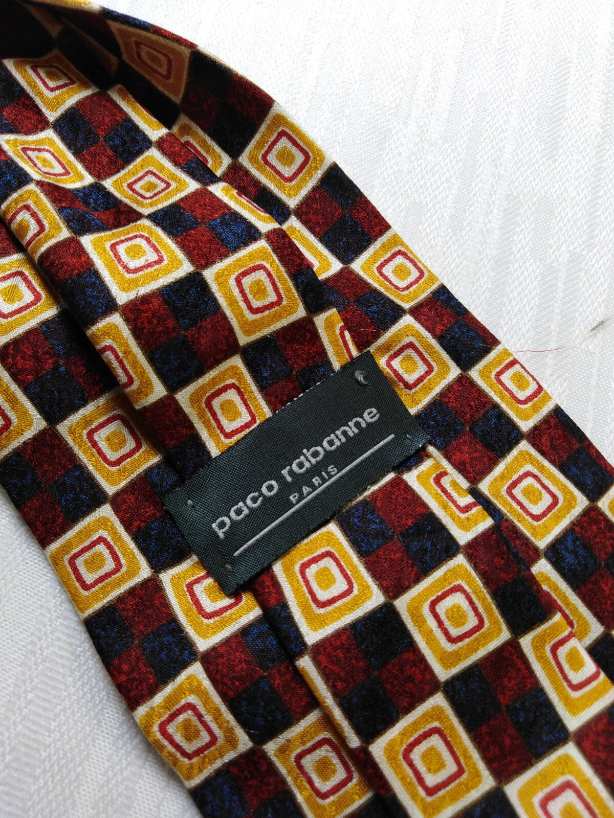 PACO RABANNE 100% SILK TIE SETA CRAVATTA NECKTIE MADE IN ITALY CLASSIC