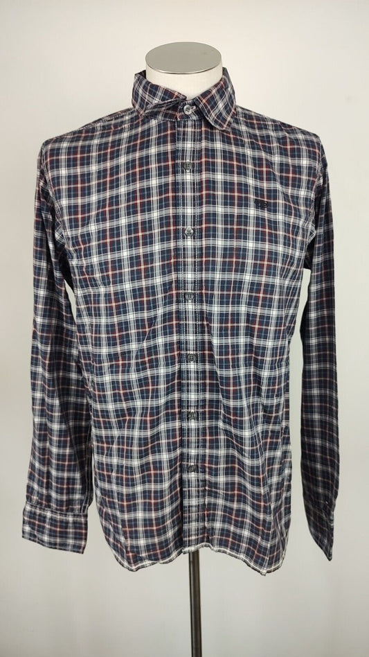 HILFIGER CAMICIA SHIRT UOMO Tg L MAN VINTAGE CASUAL COTONE