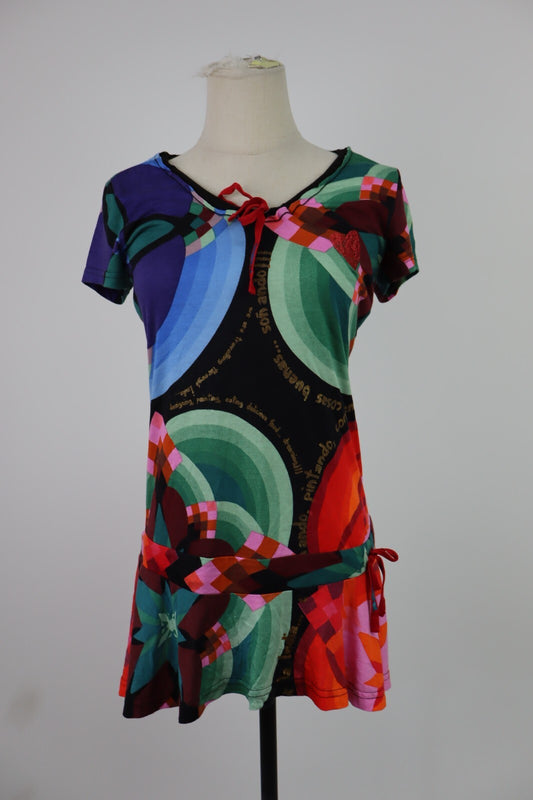 DESIGUAL MAGLIA DONNA TG. S WOMAN T-SHIRT CASUAL VINTAGE COTONE COTTON