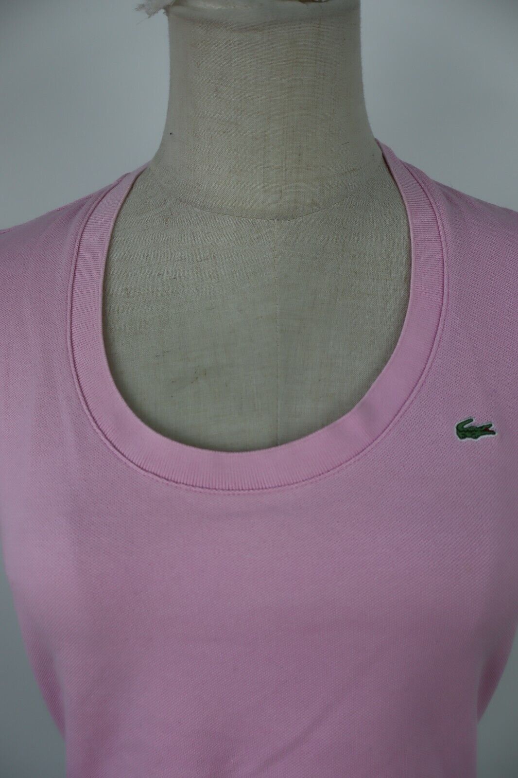 LACOSTE MAGLIA DONNA TG. 38 WOMAN CASUAL VINTAGE TANK TOP T-SHIRT