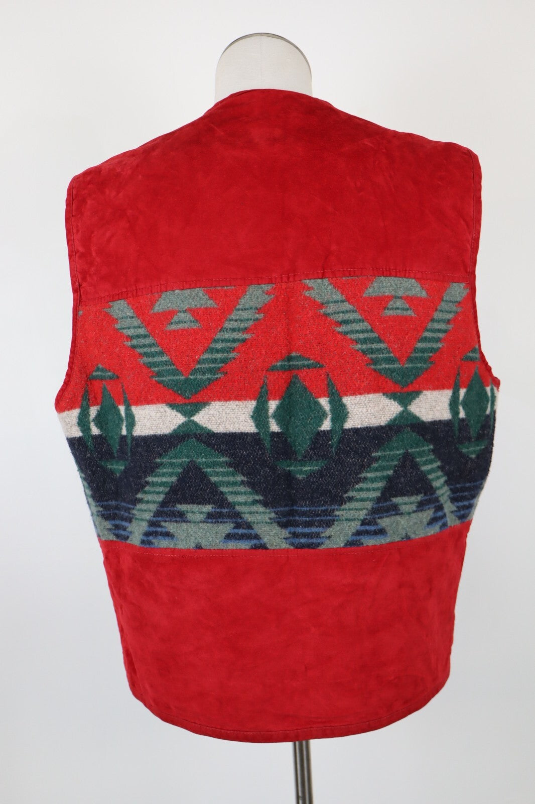 WAMPUM GIUBBINO SMANICATO GILET LANA WOOL UOMO TG S MAN CASUAL VINTAGE JACKET