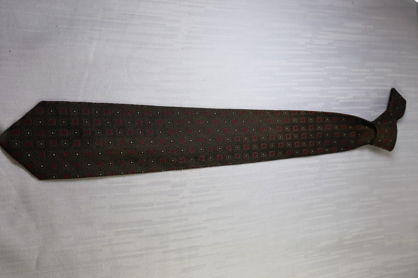 HUBERT PER NINO TOLA 100%  SILK TIE SETA CRAVATTA NECKTIE MADE IN ITALY CLASSIC
