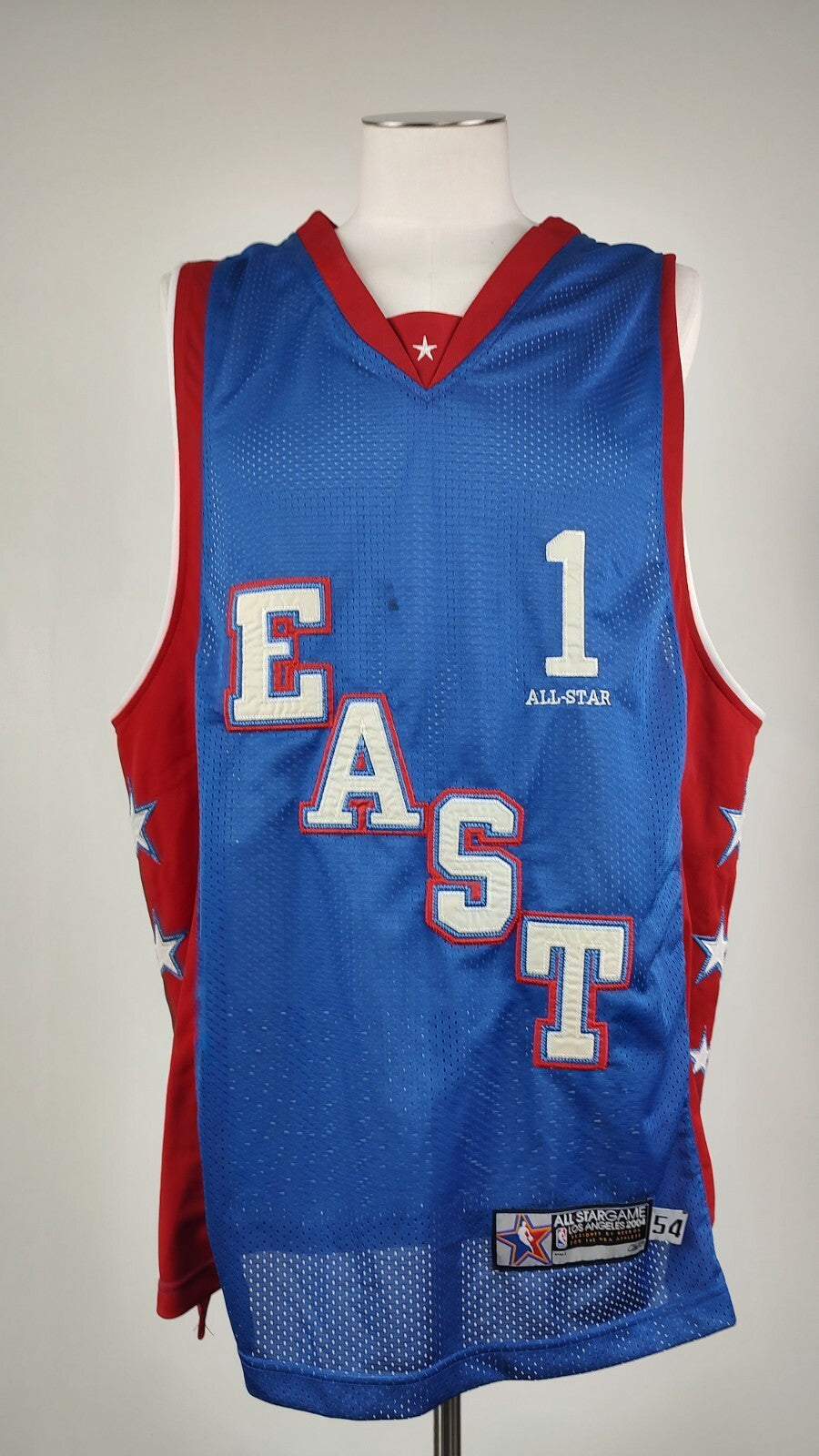 ALL STAR GAME EAST CONFERENCE 2004 MC GRADY 1 BASKET T-SHIRT UOMO TG 54 SPORT