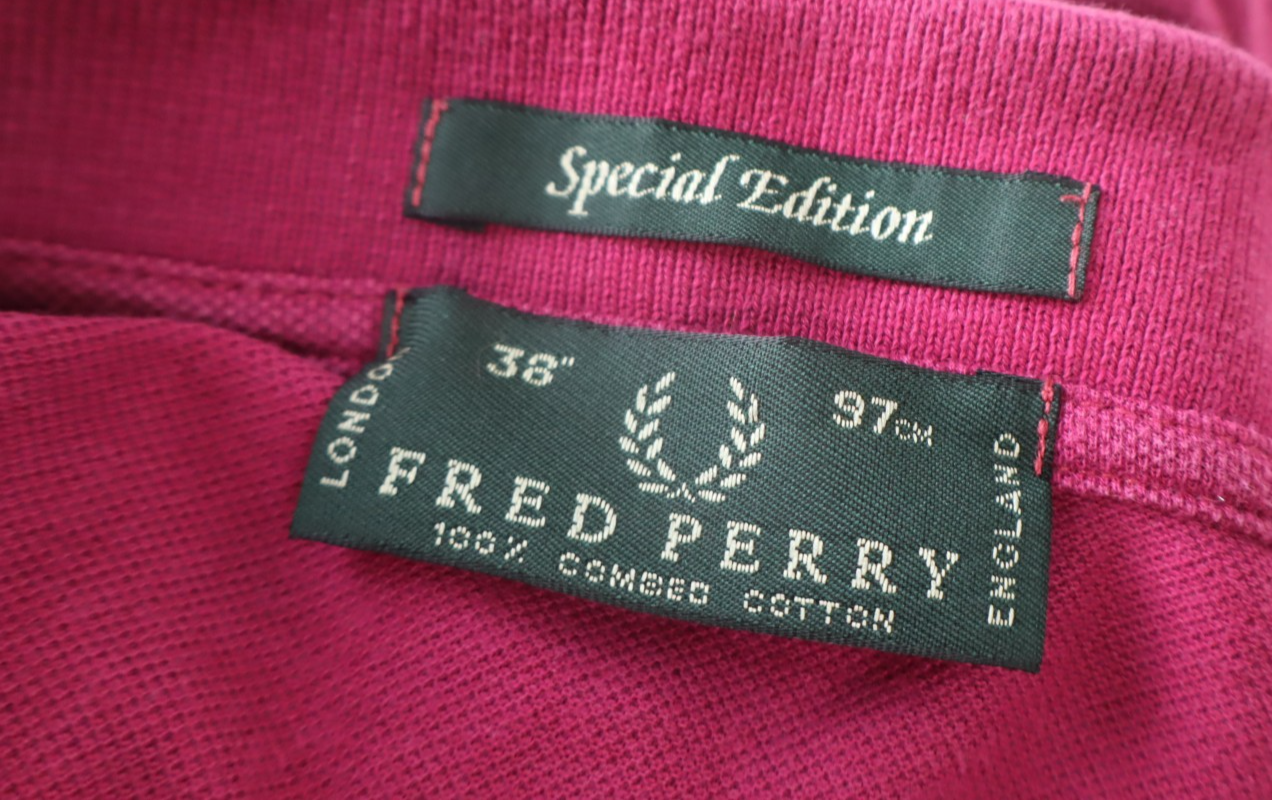 FRED PERRY POLO MAGLIA UOMO COTONE 38" 97CM MAN COTTON T-SHIRT CASUAL VINTAGE