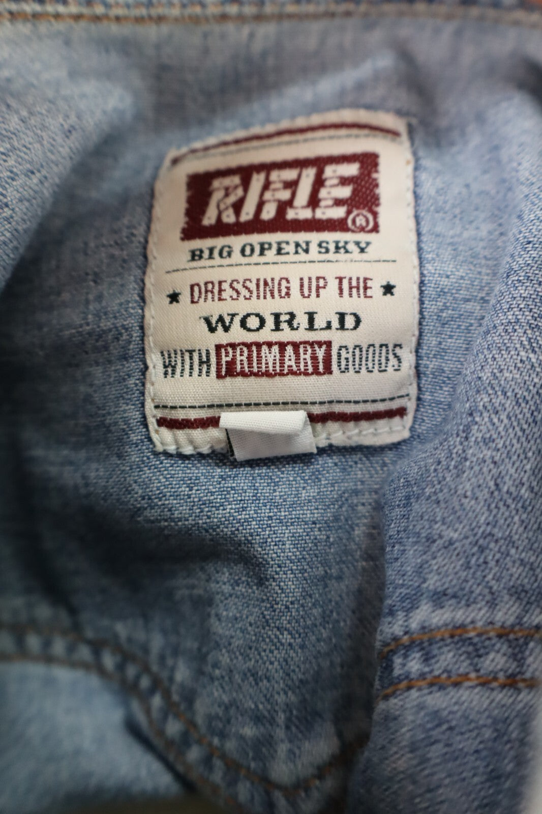 RIFLE CAMICIA JEANS UOMO TG. XL REGULAR  MAN CASUAL VINTAGE SHIRT COTONE DENIM