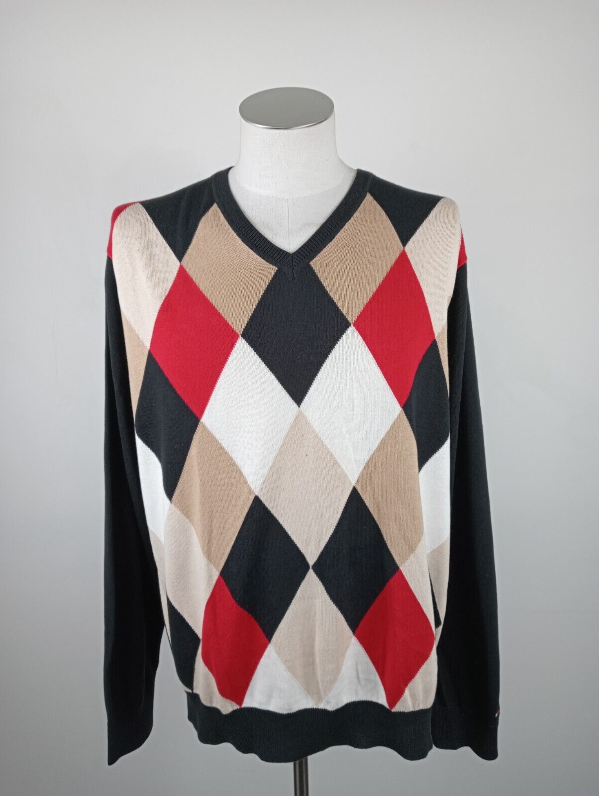 TOMMY HILFIGER MAGLIONE COTONE COTTON UOMO TG XL MAN SWEATER CASUAL VINTAGE