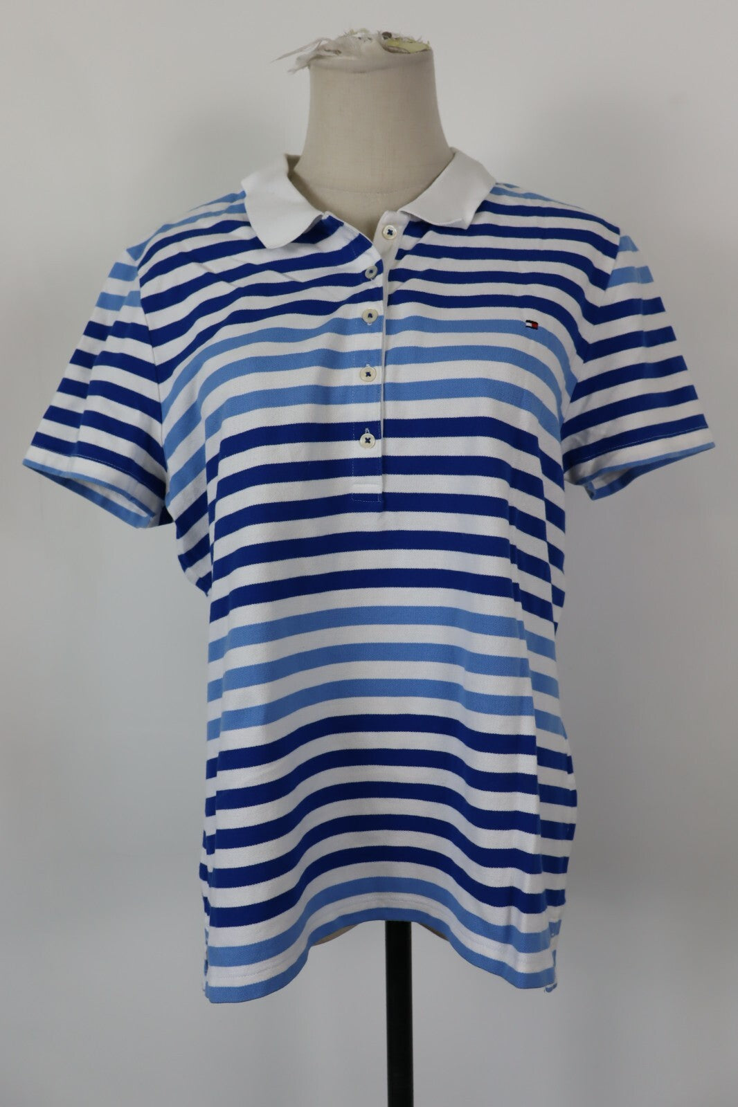 TOMMY HILFIGER POLO MAGLIA T-SHIRT DONNA COTONE TG. XL WOMAN CASUAL VINTAGE