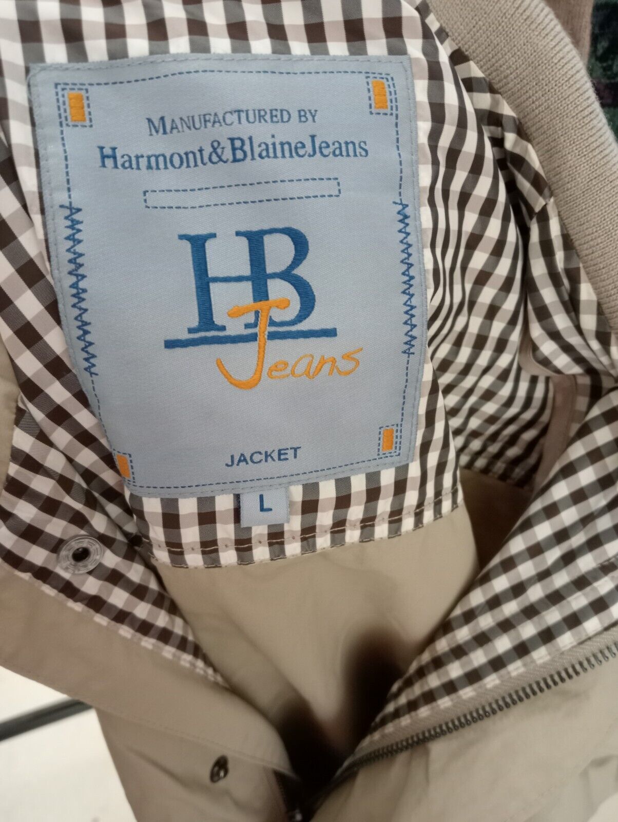 HARMONT & BLAINE GIUBBINO LEGGERO UOMO Tg L MAN CASUAL VINTAGE JACKET COTONE