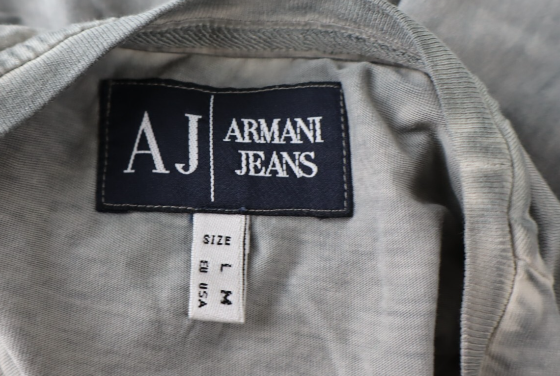 AJ ARMANI JEANS MAGLIA UOMO TG. L MAN SHIRT CASUAL VINTAGE COTONE COTTON