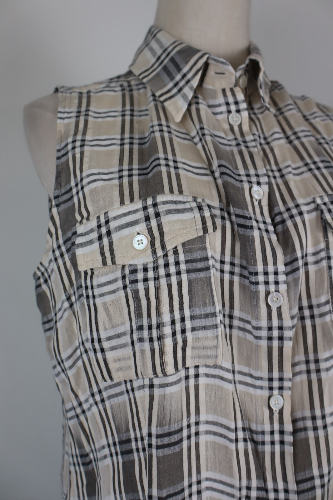 MARELLA CAMICIA SMANICATA DONNA TG. 50 WOMAN SHIRT CASUAL VINTAGE COTONE