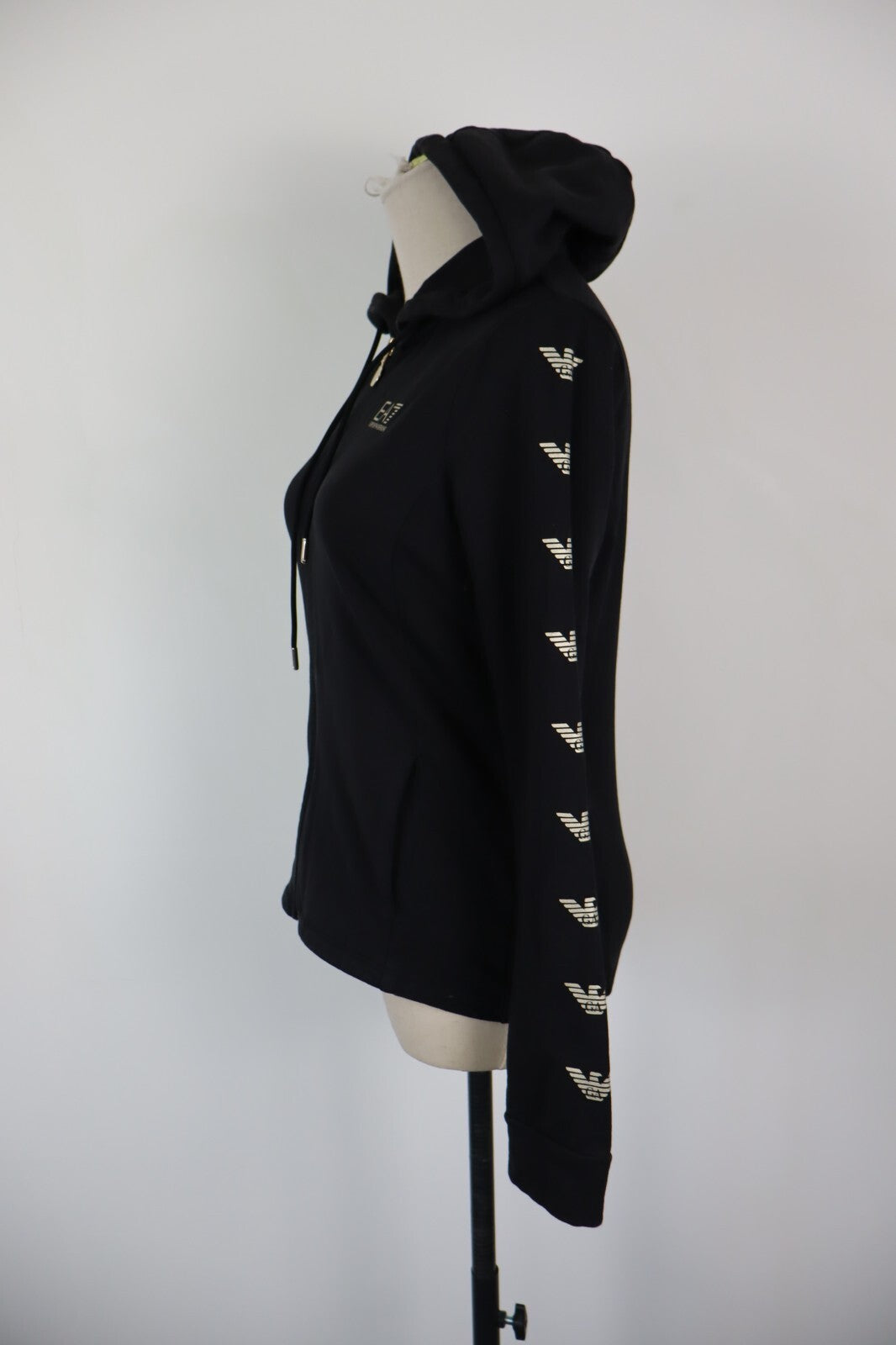 EA7 EMPORIO ARMANI FELPA CON ZIP COTONE DONNA XS WOMEN CASUAL SWEATSHIRT VINTAGE