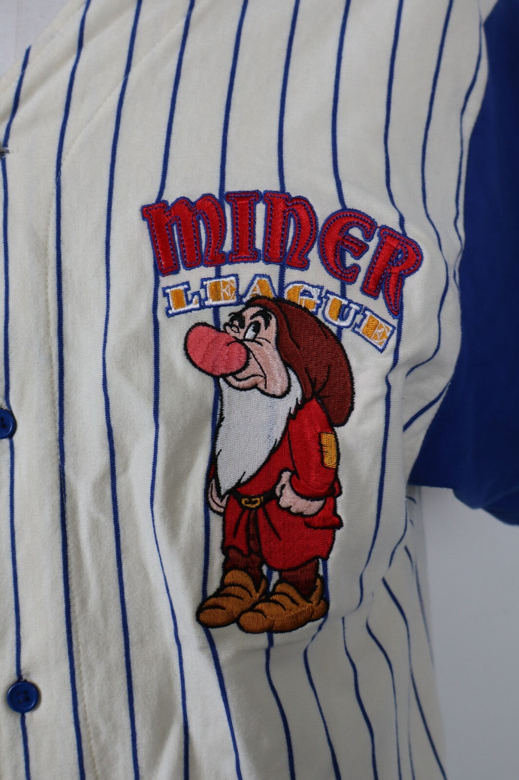 DISNEY STORE CAMICIA BASEBALL UOMO COTONE  TG S MAN CASUAL VINTAGE SHIRT 7 NANI