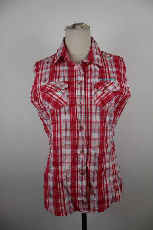 KILIMANJARO CAMICIA SMANICATA DONNA TG 40 WOMAN SHIRT VINTAGE COTONE COTTON LOGO