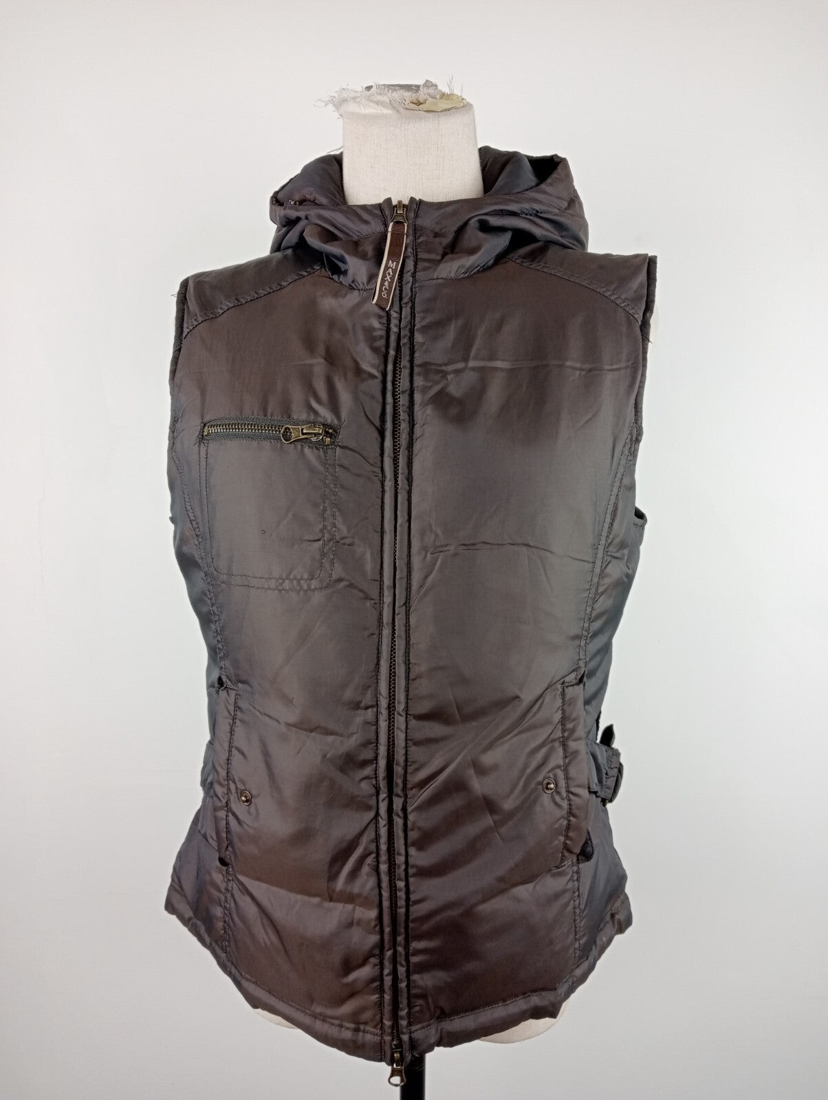 MAX & CO GIUBBINO SMANICATO GILET DONNA Tg. 42 WOMAN CASUAL JACKET VINTAGE ITALY