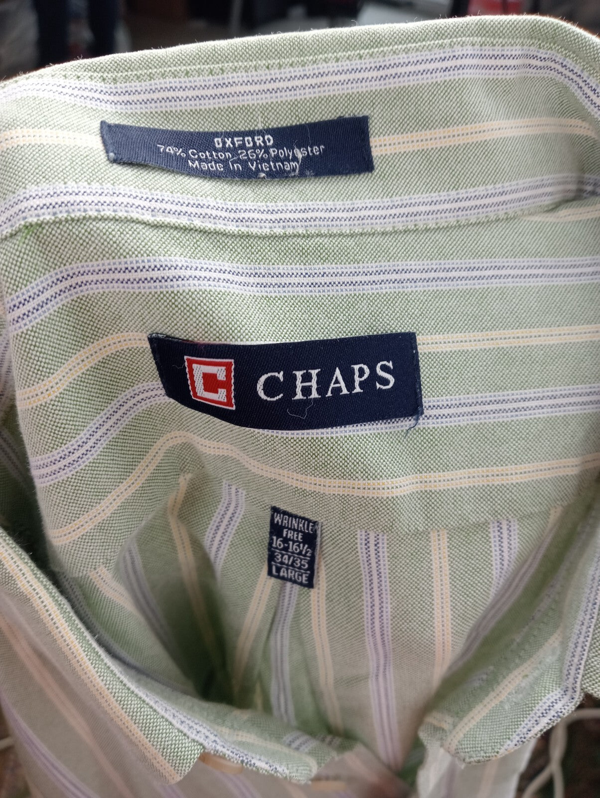 CHAPS CAMICIA UOMO TG. L MAN CASUAL VINTAGE SHIRT COTONE COTTON