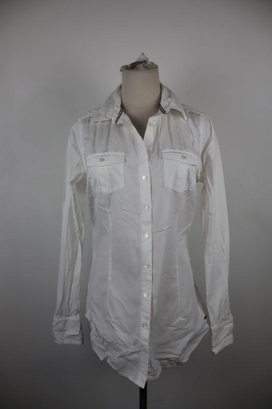 TOMMY HILFIGER DENIM  DONNA TG 6 WOMAN SHIRT CASUAL VINTAGE COTONE COTTON TASCHE