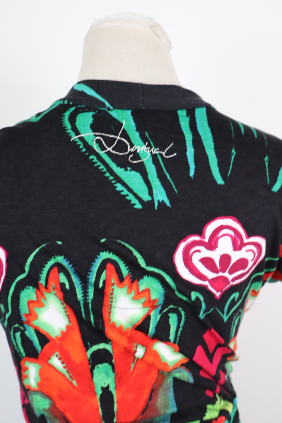 DESIGUAL VESTITO  DONNA TG L WOMAN CASUAL VINTAGE DRESS ABITO VISCOSA