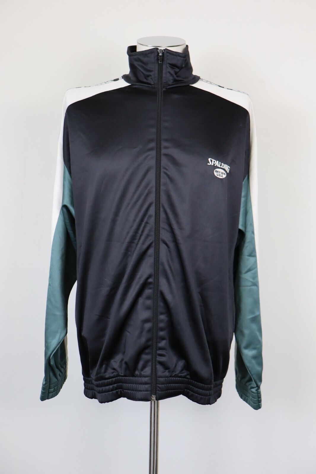 SPALDING GIACCA SPORTIVA UOMO Tg. M MAN VINTAGE CASUAL SPORT JACKET CON ZIP