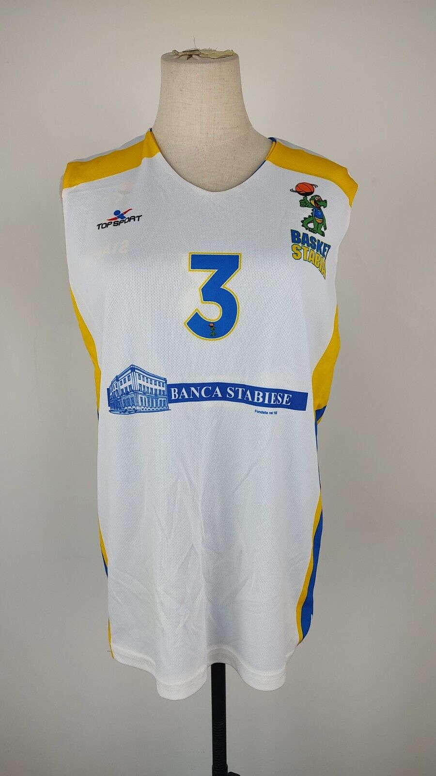 STABIA CANNAVALE N. 3 CANOTTA DONNA BASKET INDOSSATA TG M SPORT DOUBLE-FACE