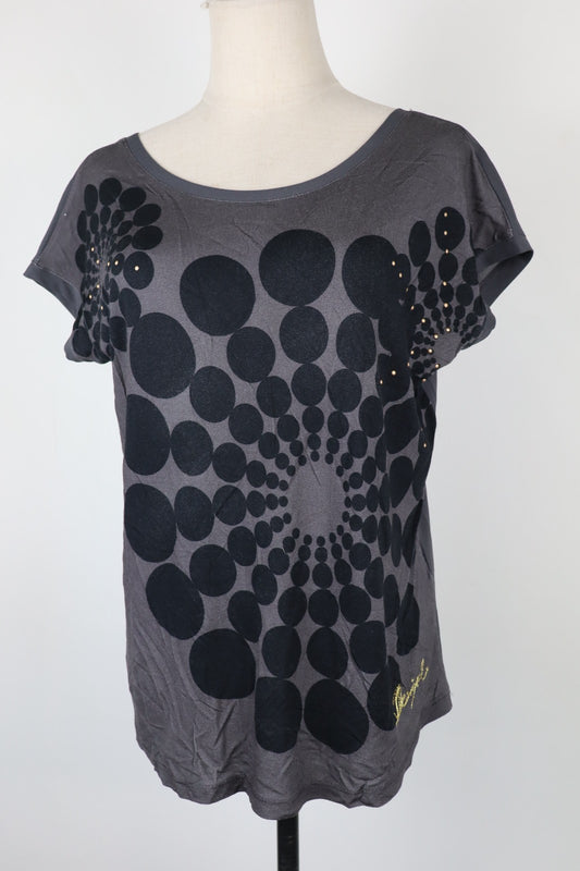 DESIGUAL MAGLIA DONNA TG. M WOMAN CASUAL VINTAGE T-SHIRT REGULAR FIT