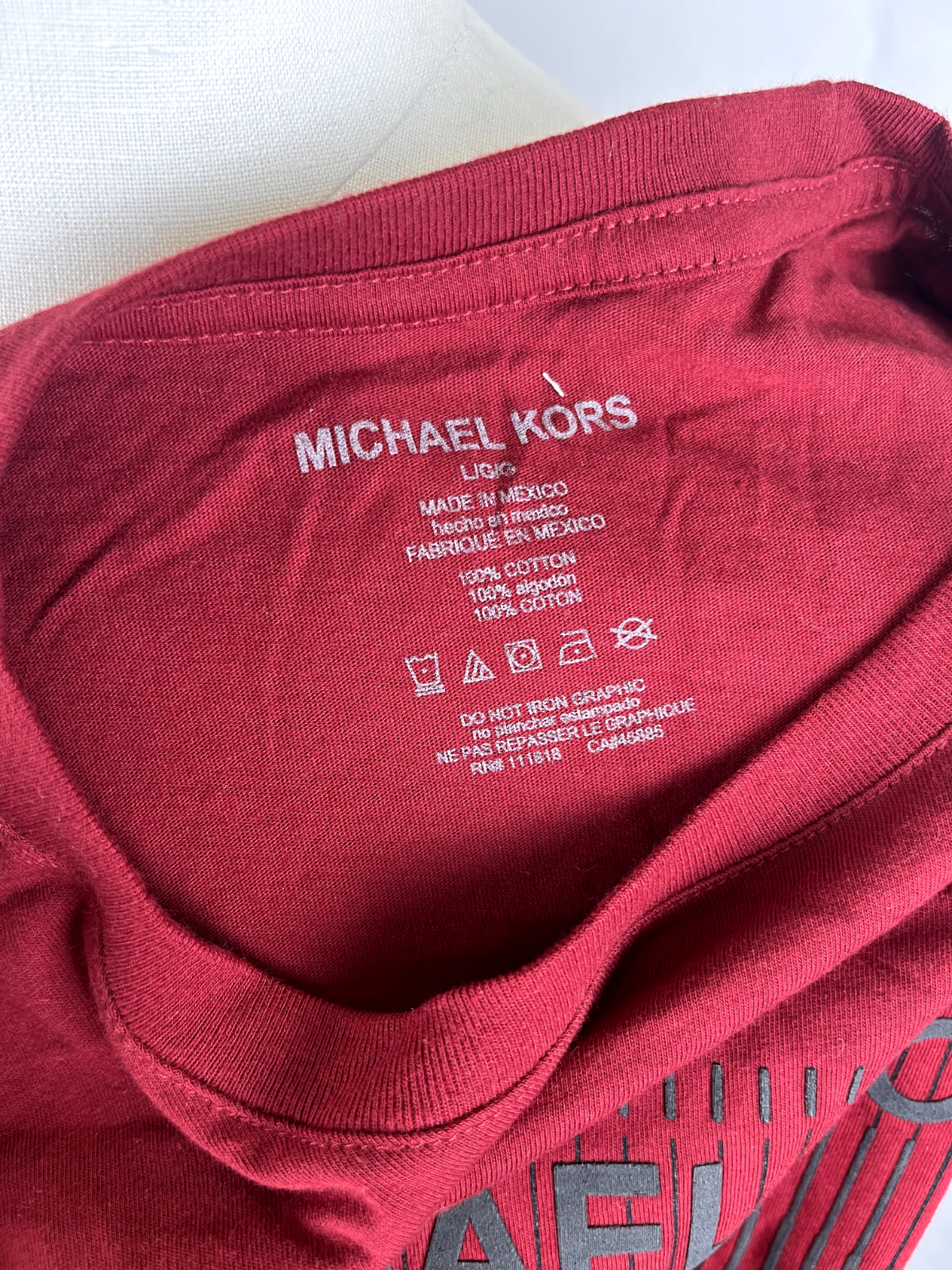 MICHAEL KORS MAGLIA UOMO COTONE COTTON TG. L MAN T-SHIRT CASUAL VINTAGE CON TAG