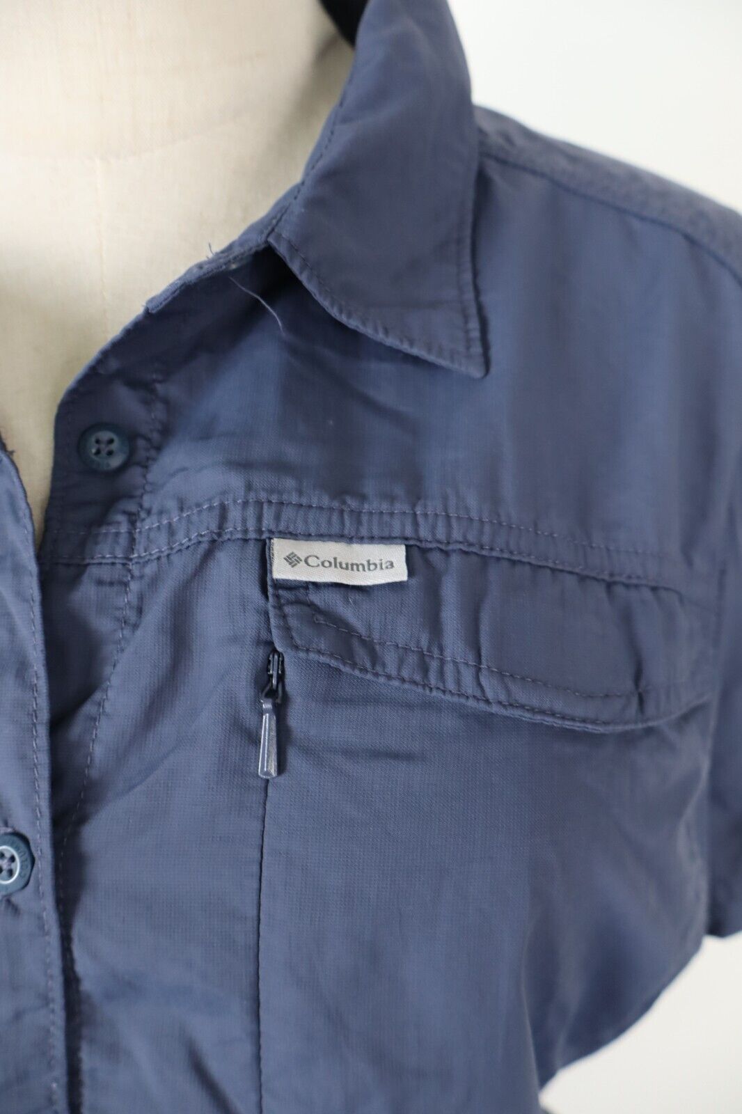 COLUMBIA CAMICIA DONNA TG. XL WOMAN SHIRT CASUAL VINTAGE NYLON