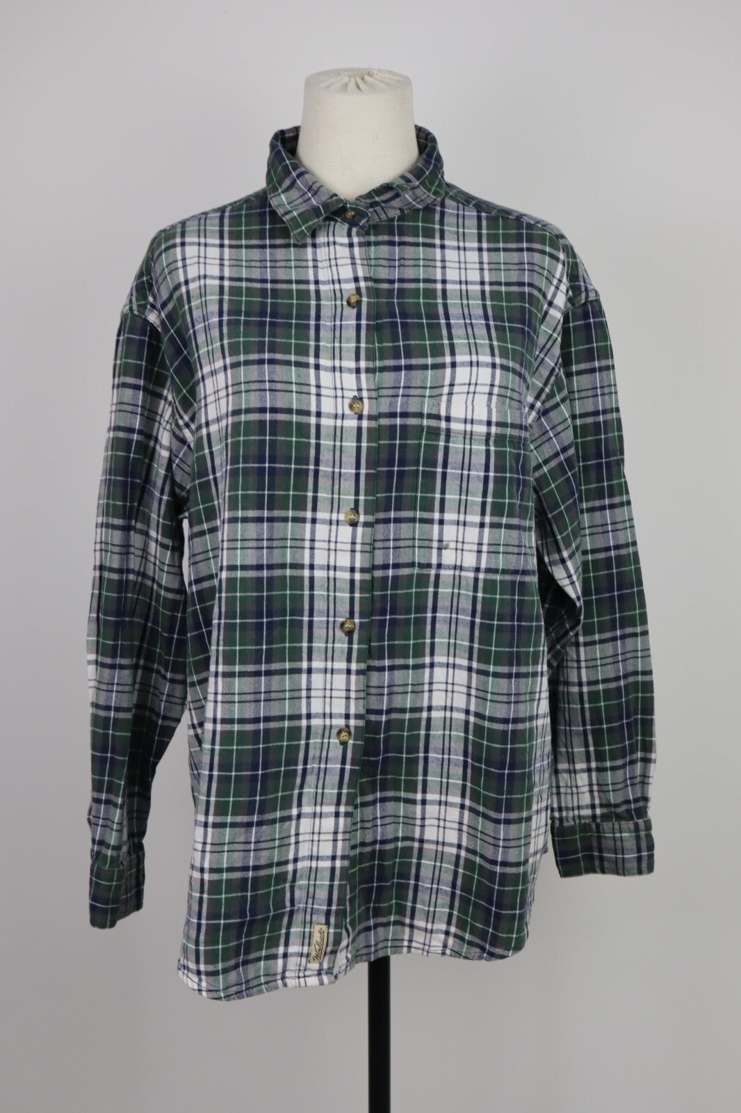 WOOLRICH CAMICIA BLUSA DONNA TG. L WOMAN SHIRT CASUAL VINTAGE COTONE FLANELLA
