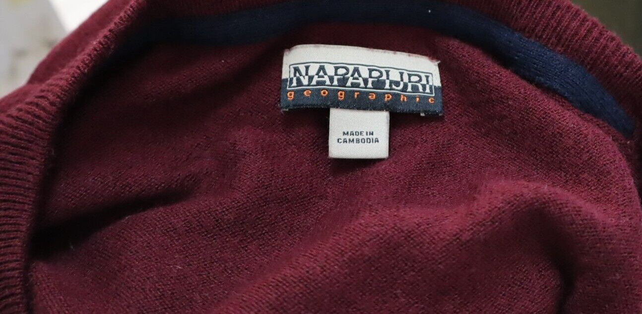 NAPAPIJRI MAGLIONE VINTAGE COTONE LANA UOMO Tg. 2XL MAN SWEATER CASUAL VINTAGE