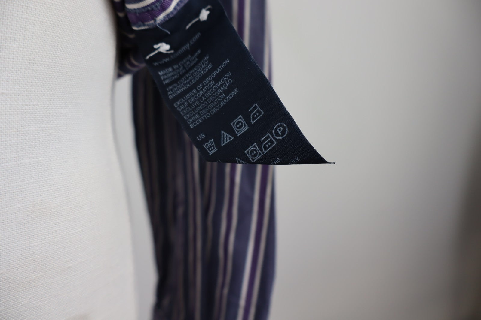 TOMMY HILFIGER CAMICIA MANICA LUNGA UOMO TG. S MAN CASUAL VINTAGE SHIRT COTONE