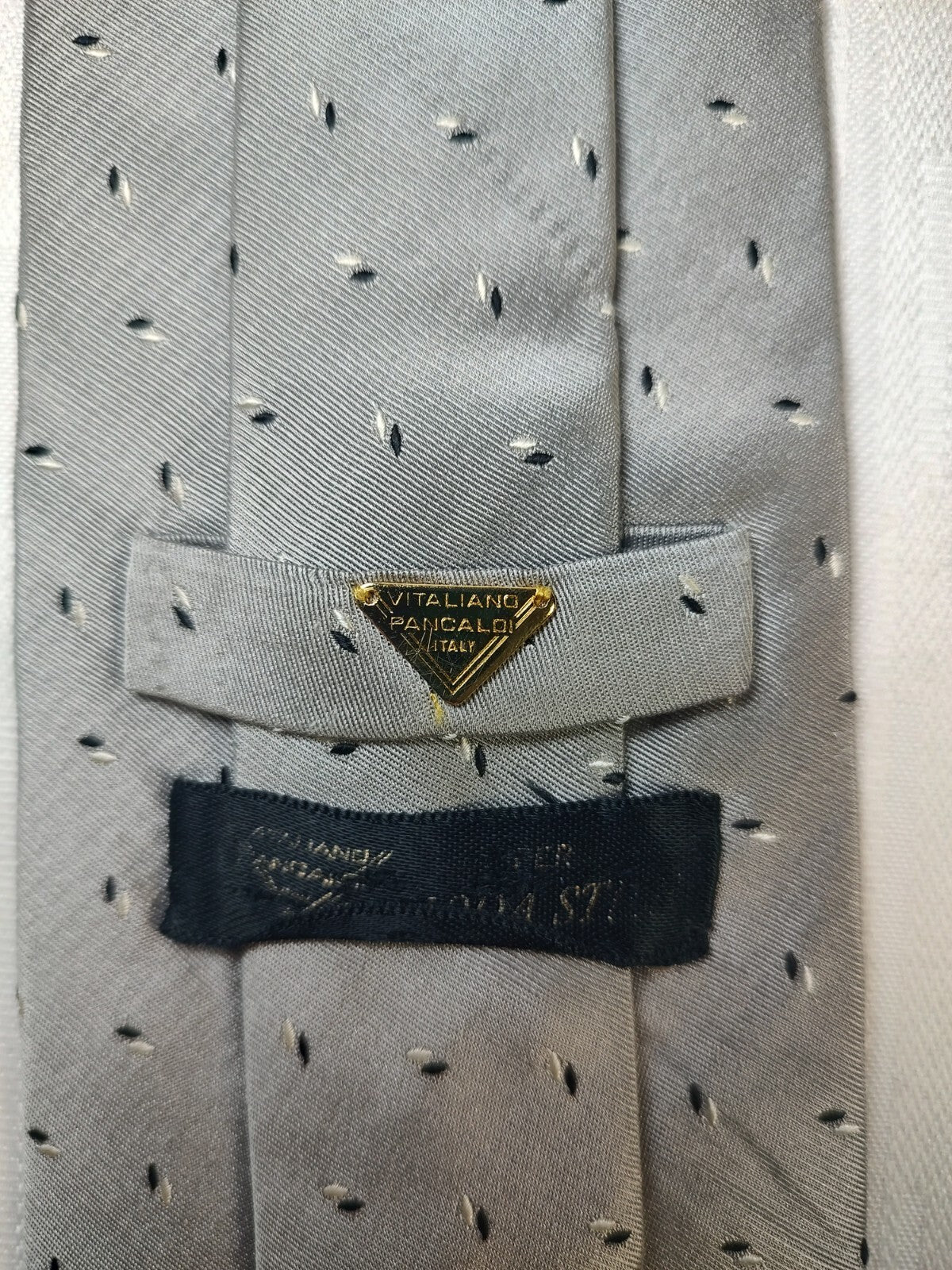 VITALINO PANCALDI 100% SILK TIE SETA CRAVATTA NECKTIE MADE IN ITALY CLASSIC