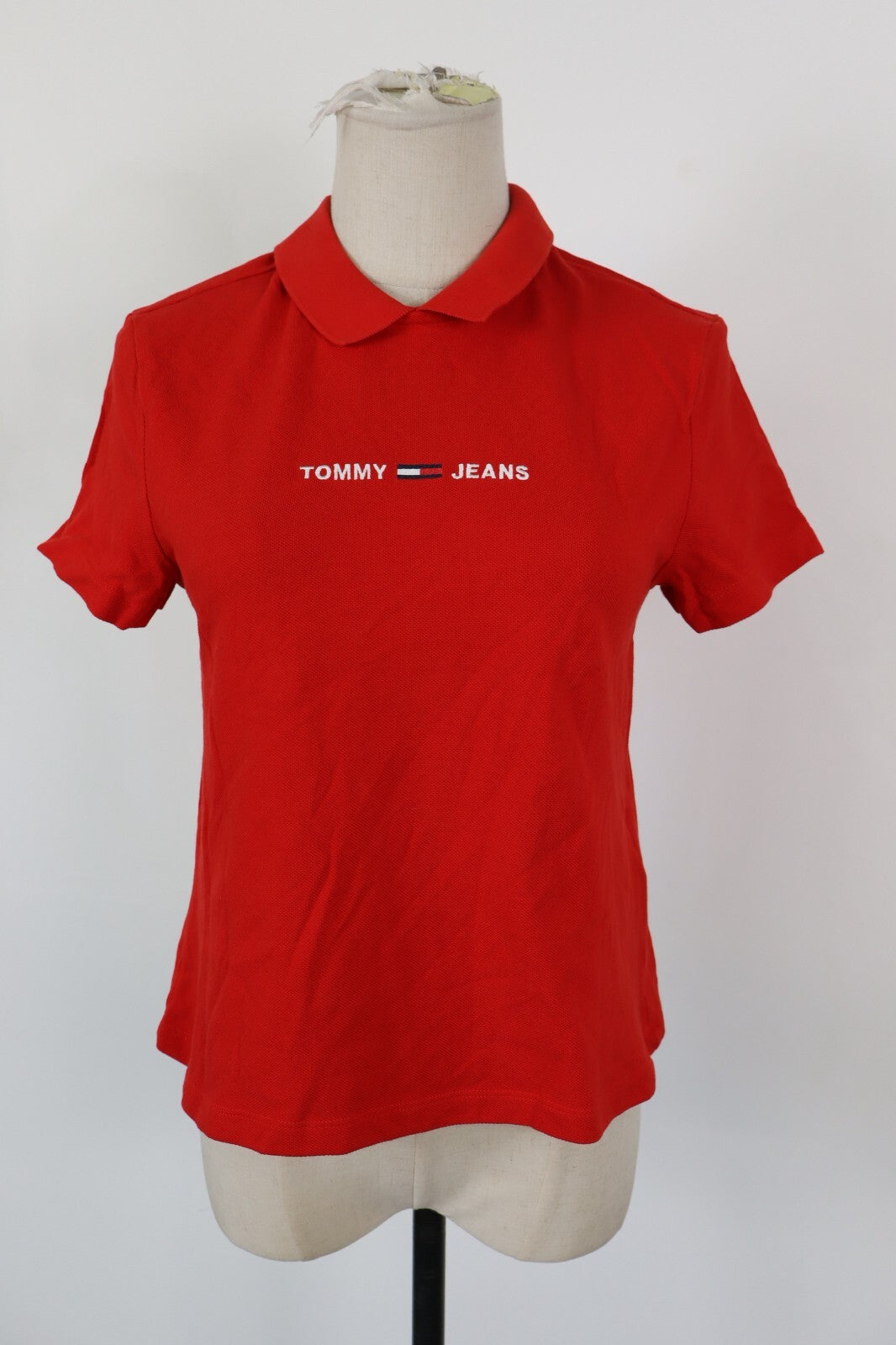 TOMMY HILFIGER JEANS POLO MAGLIA T-SHIRT DONNA COTONE TG S WOMAN CASUAL VINTAGE