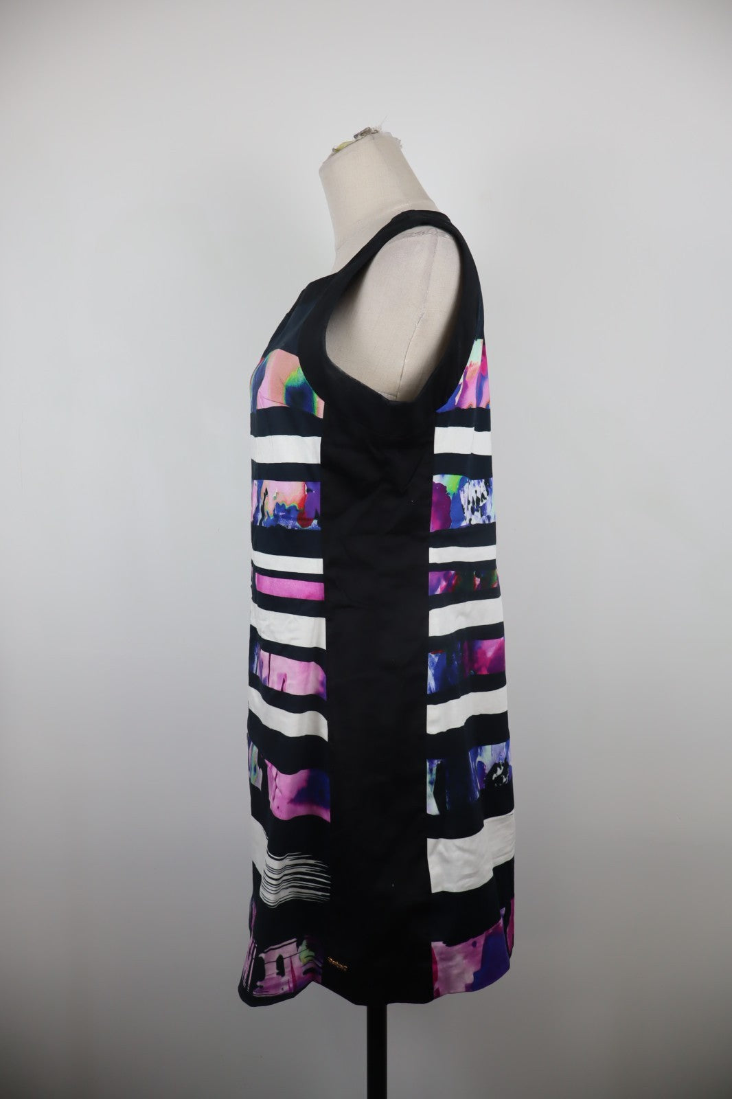 DESIGUAL VESTITO SMANICATO DONNA TG. 42 WOMAN CASUAL VINTAGE DRESS COTONE LOGO