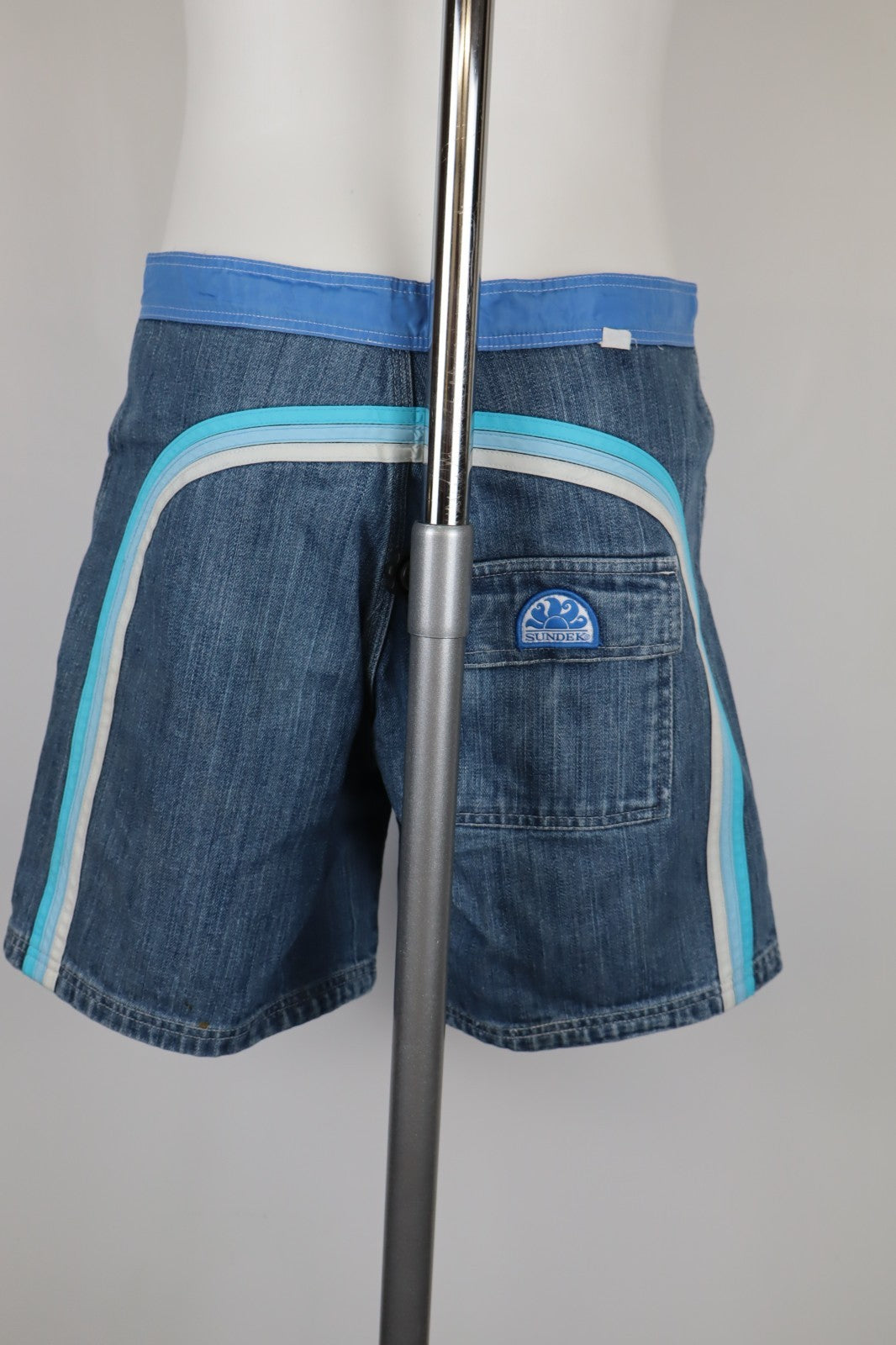 SUNDEK COSTUME PANTALONCINO MARE UOMO TG 32 MAN SWIMSUIT VINTAGE CASUAL DENIM
