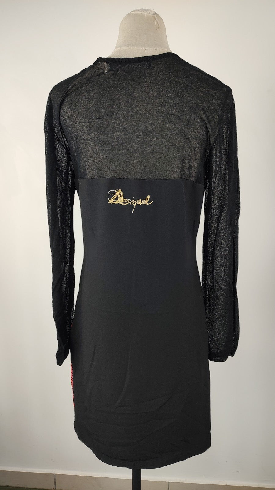 DESIGUAL VESTITO CAMICIA DONNA TG. 40 WOMAN CASUAL VINTAGE DRESS