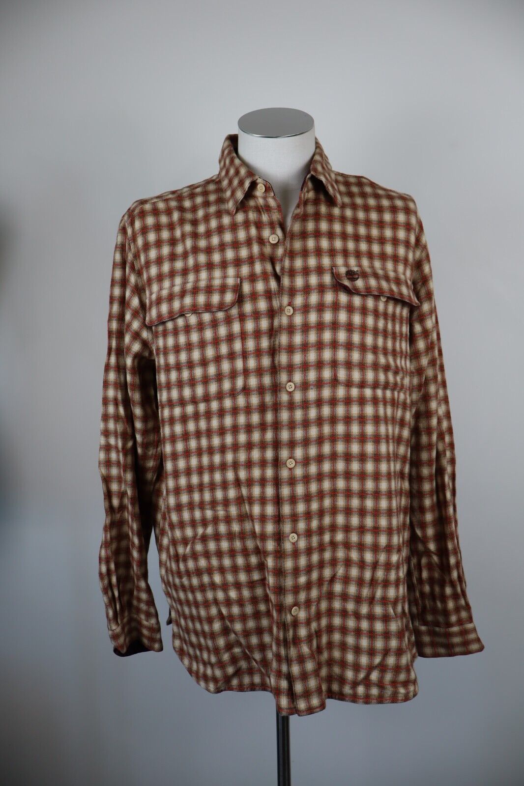 TIMBERLAND CAMICIA UOMO TG. L MAN CASUAL VINTAGE SHIRT COTONE COTTON LANA WOOL