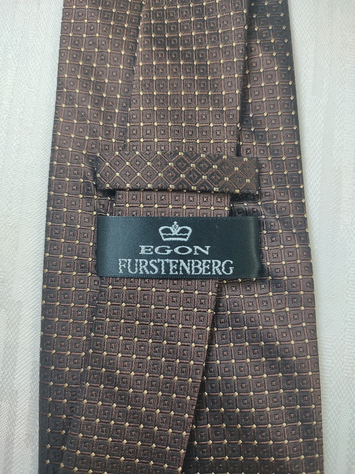 EGON VON FURSTENBERG 100% SILK TIE SETA CRAVATTA NECKTIE MADE IN ITALY CLASSIC