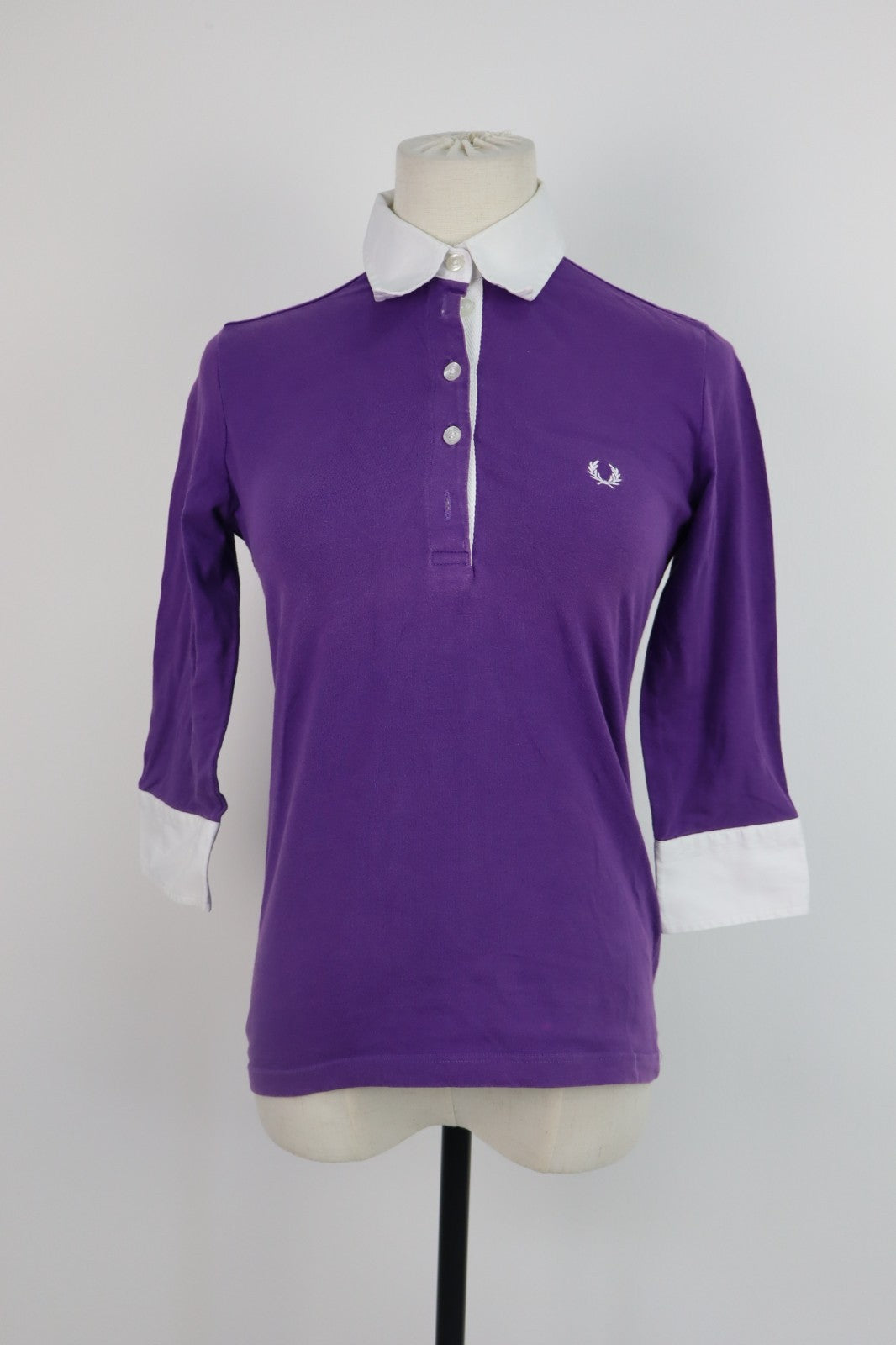 FRED PERRY POLO MAGLIA DONNA COTONE TG. M WOMAN COTTON SHIRT CASUAL VINTAGE