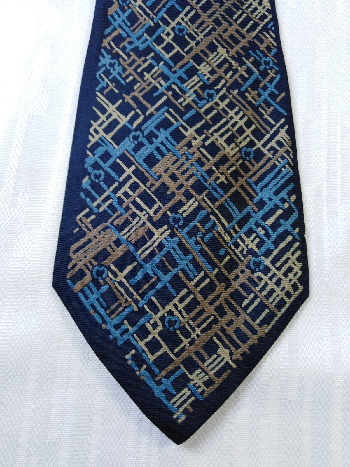 MILA SCHON 100% SETA SILK TIE CRAVATTA NECKTIE ITALY VINTAGE CLASSIC