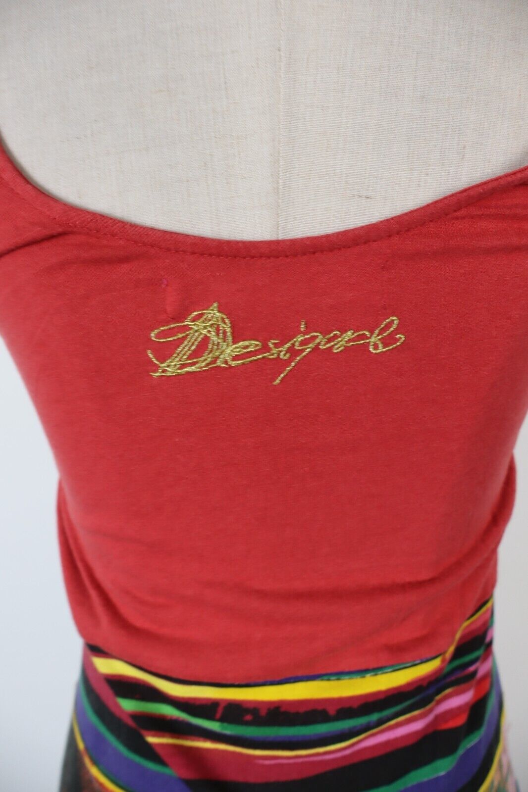 DESIGUAL VESTITO DONNA TG. XS WOMAN CASUAL VINTAGE DRESS COTONE