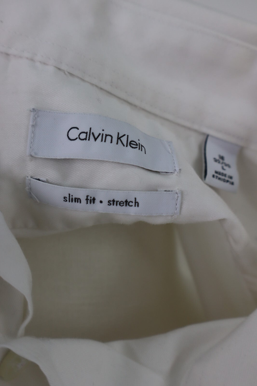 CALVIN KLEIN CK CAMICIA UOMO TG. L / 16 MAN CASUAL VINTAGE SHIRT COTONE COTTON